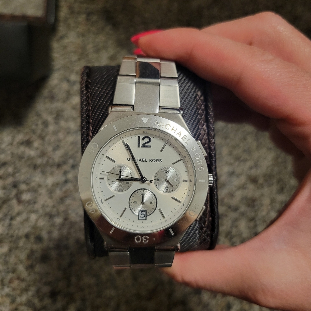Michael Kors Silver Chronograph Watch